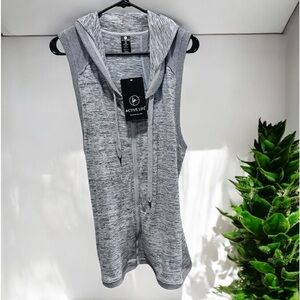 Athletic vest hooded jacket